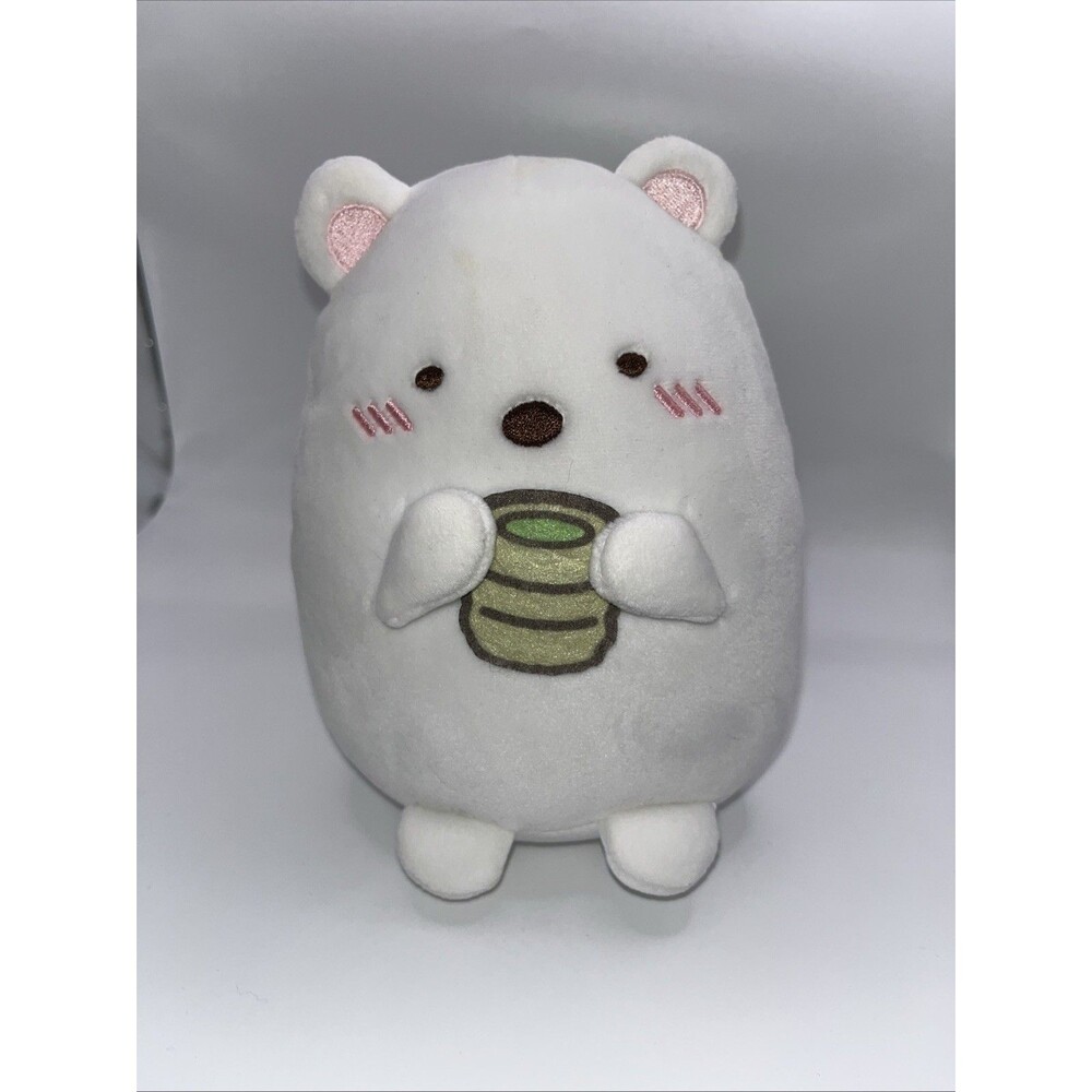 Sumikko Gurashi Shirokuma Holding Green Tea 6" mini Plush New with Tag